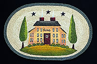 This 100% Jute (see our information pages to find out more) Hand Printed, Braided Rug features beautiful licensed artwork (by Phyllis Stevens) and wonderful craftsmanship. Don't worry about where to put it, this rug is easy to place; think front door, back door, kitchen, bathroom, porch, patio, the bottom of the stairs and even by the hot tub! These braided rugs go great just about anywhere. Clean with mild soap and water or dry clean. Vacuum normally. Do NOT machine wash. Measures 20 inches by 30 inches. This 100% Jute (see our information pages to find out more) Hand Printed, Braided Rug features beautiful licensed artwork (by Phyllis Stevens) and wonderful craftsmanship. Don't worry about where to put it, this rug is easy to place; think front door, back door, kitchen, bathroom, porch, patio, the bottom of the stairs and even by the hot tub! These braided rugs go great just about anywhere. Clean with mild soap and water or dry clean. Vacuum normally. Do NOT machine wash. Measures 20 inches by 30 inches.
